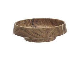 Madam Stoltz - kom op voet Acacia Hout - 20 cm