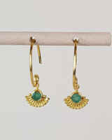 Muja Juma - oorbel -zilver verguld - Dorado - aventurine 3mm round