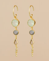 Muja Juma - oorbel -zilver verguld - Mira - prenite 6mm round