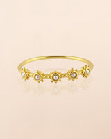 Muja-Juma - Ring - zilver verguld - Volans - Parel - maat 52