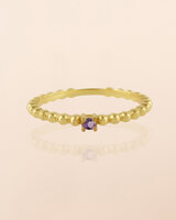 Muja-Juma - Ring - zilver verguld - Vulpecula - Amethyst - maat 52