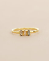 Muja-Juma - Ring - zilver verguld - Capella - Labradoriet - maat 52