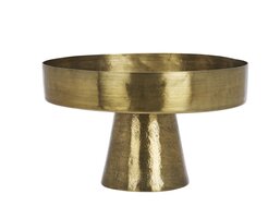 Madam Stoltz - Hand-hammered brass dienblad op voet