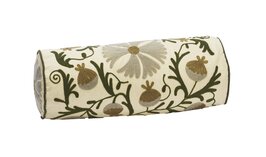 Madam Stoltz - Suzani geborduurd bolster kussen - ecru